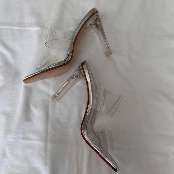 Clear Double Strap Heels - Picture 3 of 7